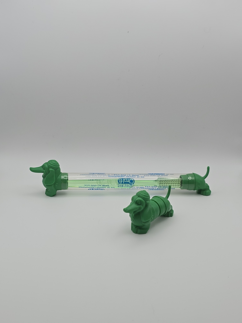 Vintage dark green Dachshund / Doxen Dog Toothbrush Holder Cap